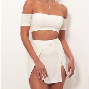 Lucy in the Sky Ali High Shimmer Set Ivory Gold XS